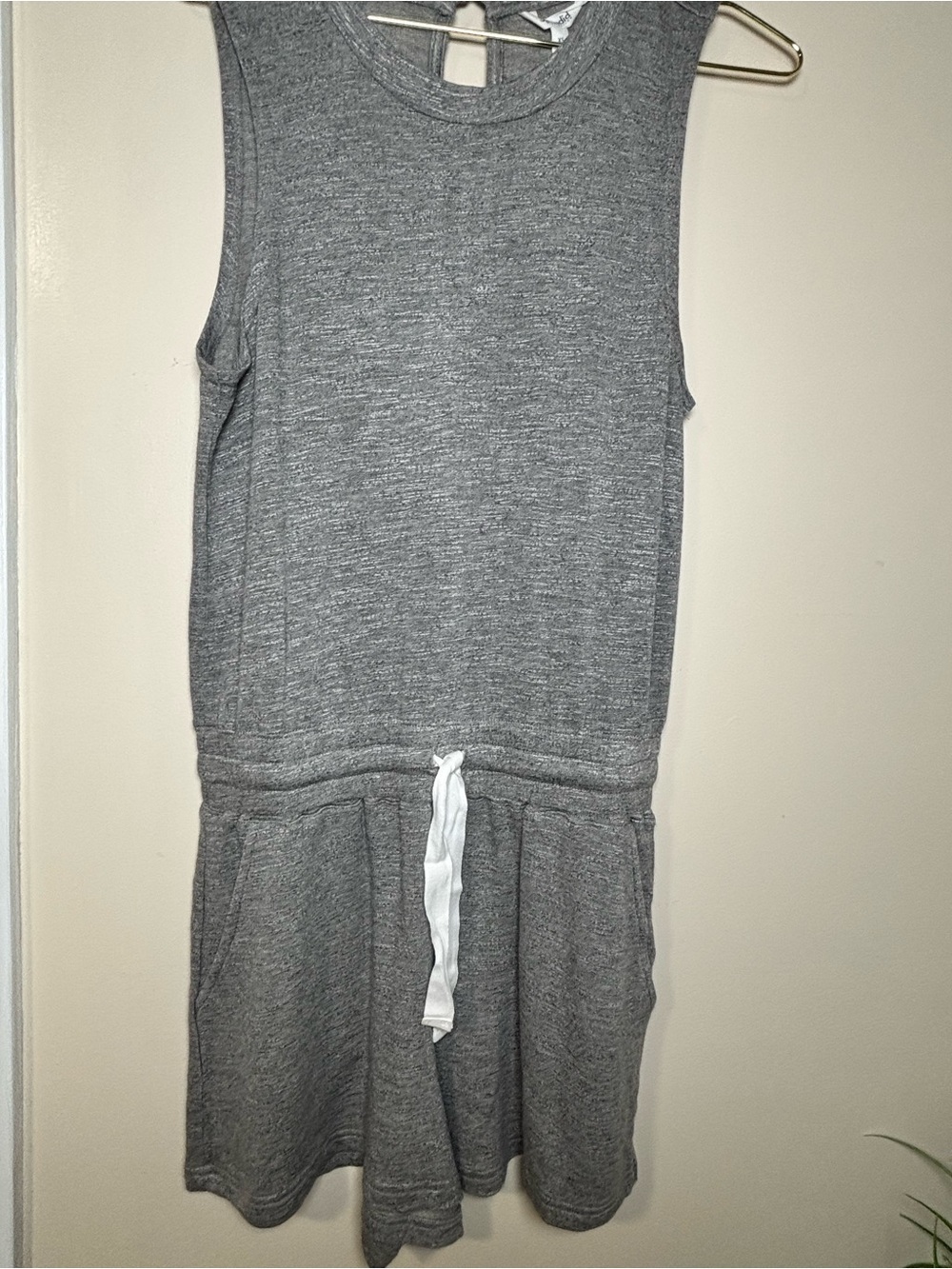 Splendid Collection Heather Gray Sleeveless Drawstring Dress XS